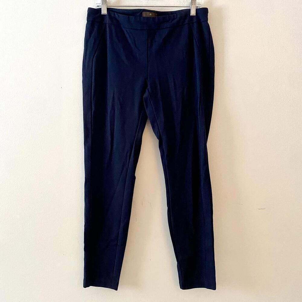 FENN WRIGHT MANSON navy straight leg trousers